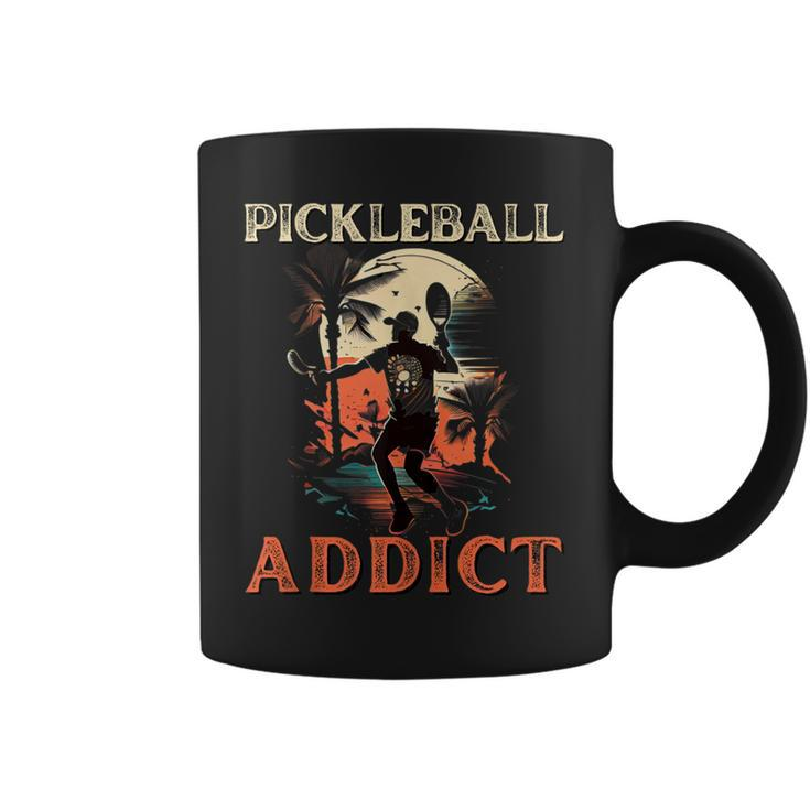 Vintage Pickleball Addict Player For Paddleball Lover  Coffee Mug