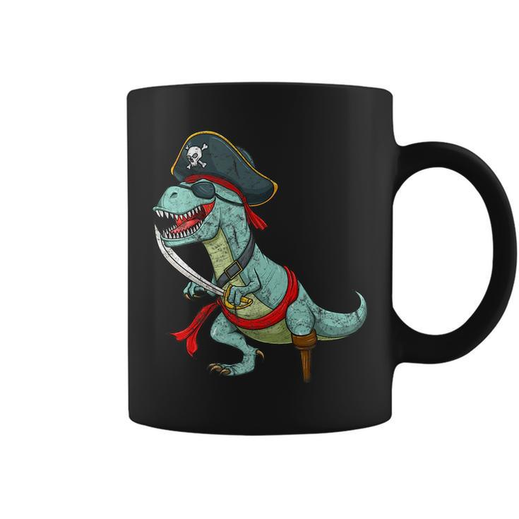 Vintage Pirate Dinosaur T Rex Funny Tyrannosaurus Halloween Dinosaur Funny Gifts Coffee Mug