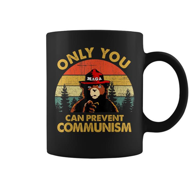 Vintage Only You Can Prevent Communism Bear Camping Coffee Mug