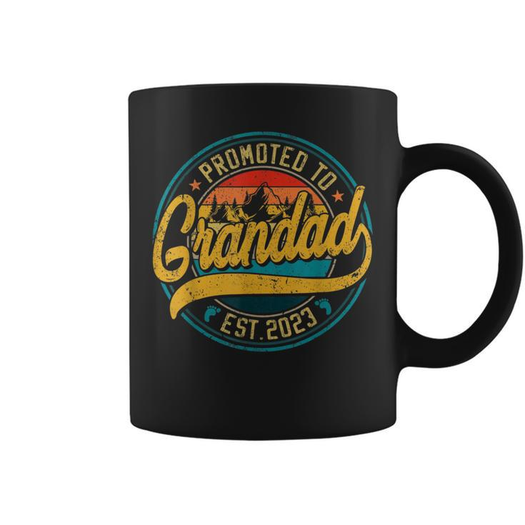 Vintage Promoted To Great Grandad Est 2023 Family  Coffee Mug