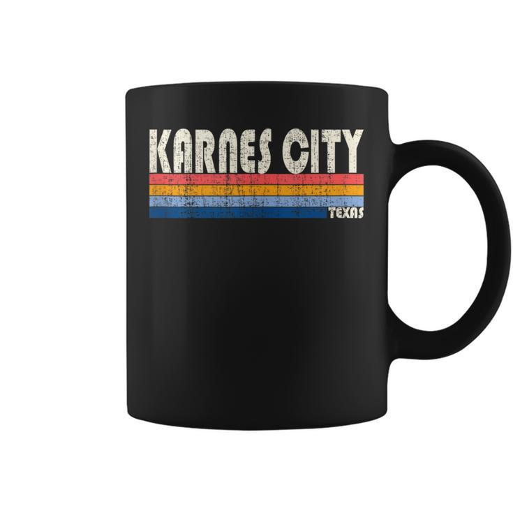 Vintage Retro 70S 80S Style Hometown Of Karnes City Tx Coffee Mug