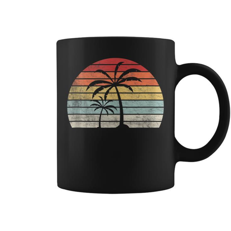 Vintage Retro Palm Tree  Tropical Beach Summer Vacation  Coffee Mug