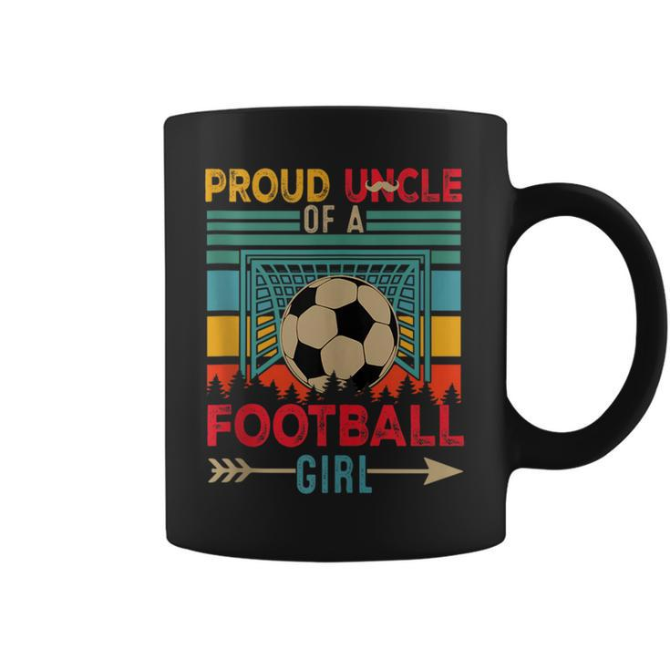Vintage Retro Proud Uncle Of A Football Player Family Girl  Coffee Mug