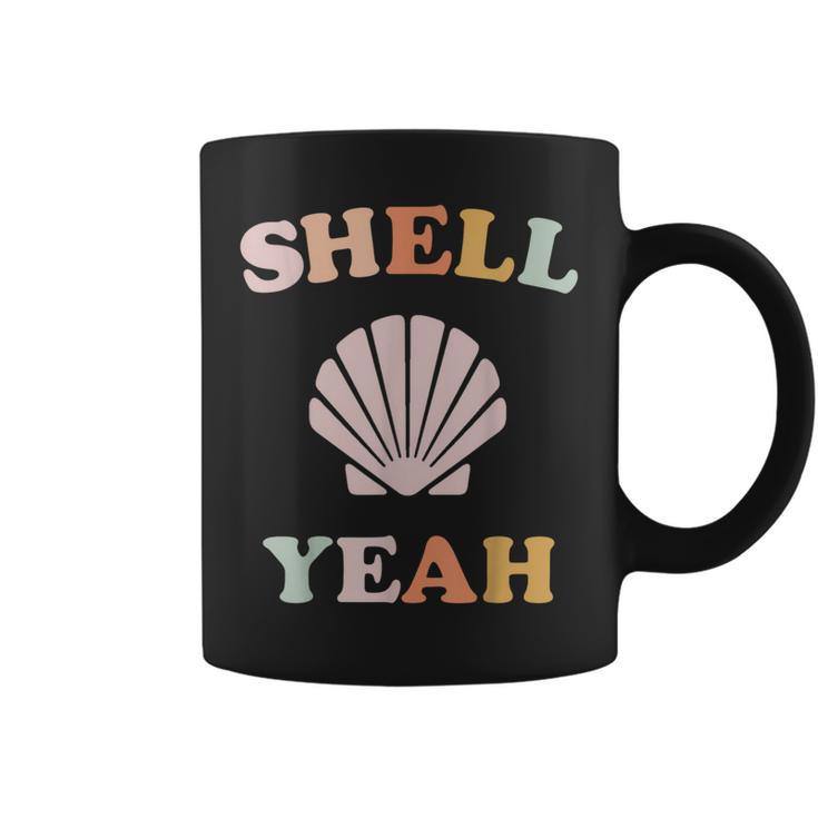 Vintage Retro Shell Yeah Beach Tropical Vacation Gifts Vacation Funny Gifts Coffee Mug
