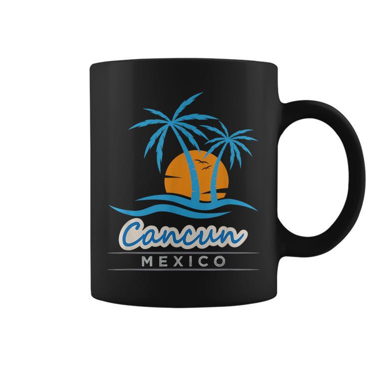 Vintage Retro Summer Vacation Mexico Cancun Beach  Vacation Funny Gifts Coffee Mug