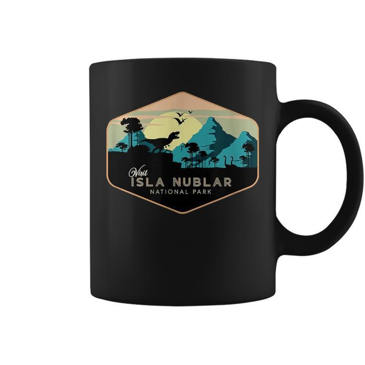 Vintage Retro Visit Isla Nublar National Park Dinosaur  Coffee Mug
