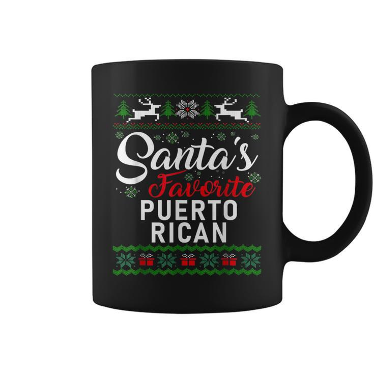Vintage Santa Claus Favorite Puerto Rican Christmas Tree Coffee Mug