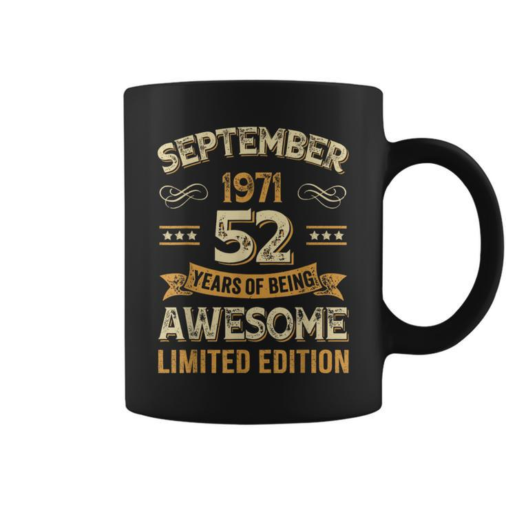 Vintage September 1971 52 Years Old 52Nd Birthday Coffee Mug