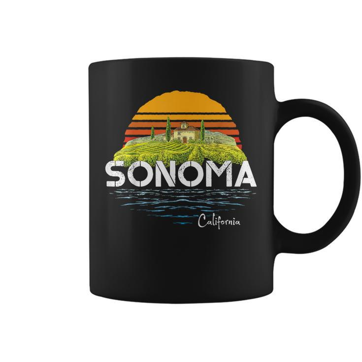Vintage Sonoma Valley Winery California Souvenir Coffee Mug