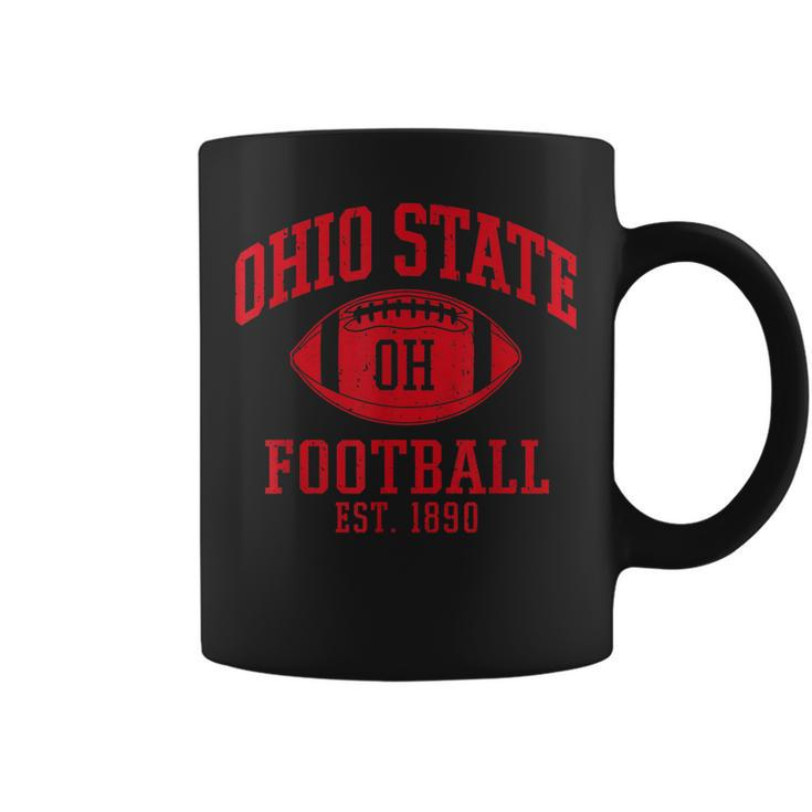 Vintage State Of Ohio Columbus Varsity Style Football Gift  Coffee Mug