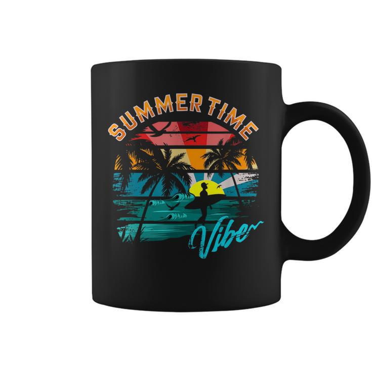 Vintage Summer Vibes Retro Summertime Design Summer Funny Gifts Coffee Mug