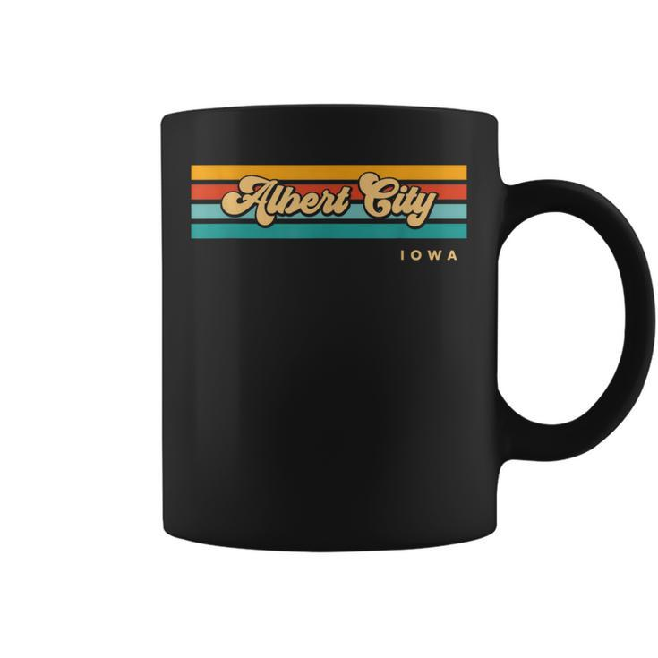 Vintage Sunset Stripes Albert City Iowa Coffee Mug