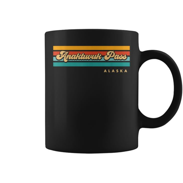 Vintage Sunset Stripes Anaktuvuk Pass Alaska Coffee Mug
