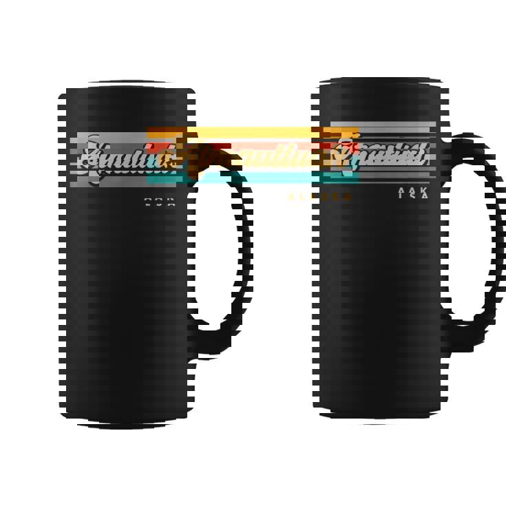 Vintage Sunset Stripes Atmautluak Alaska Coffee Mug
