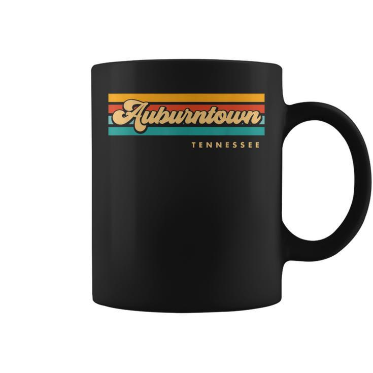 Vintage Sunset Stripes Auburntown Tennessee Coffee Mug