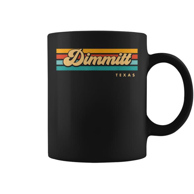 Vintage Sunset Stripes Dimmitt Texas Coffee Mug