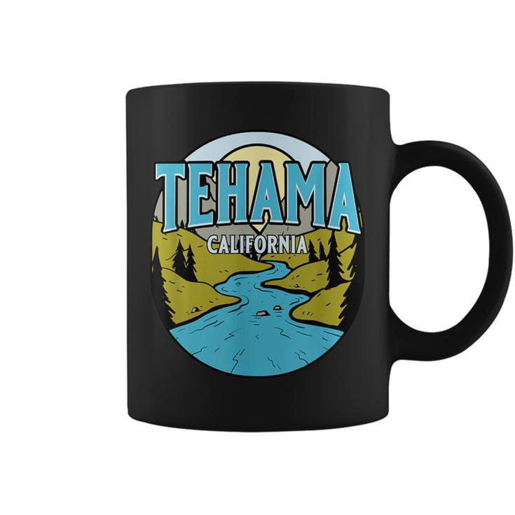 Vintage Tehama California River Valley Souvenir Print Coffee Mug