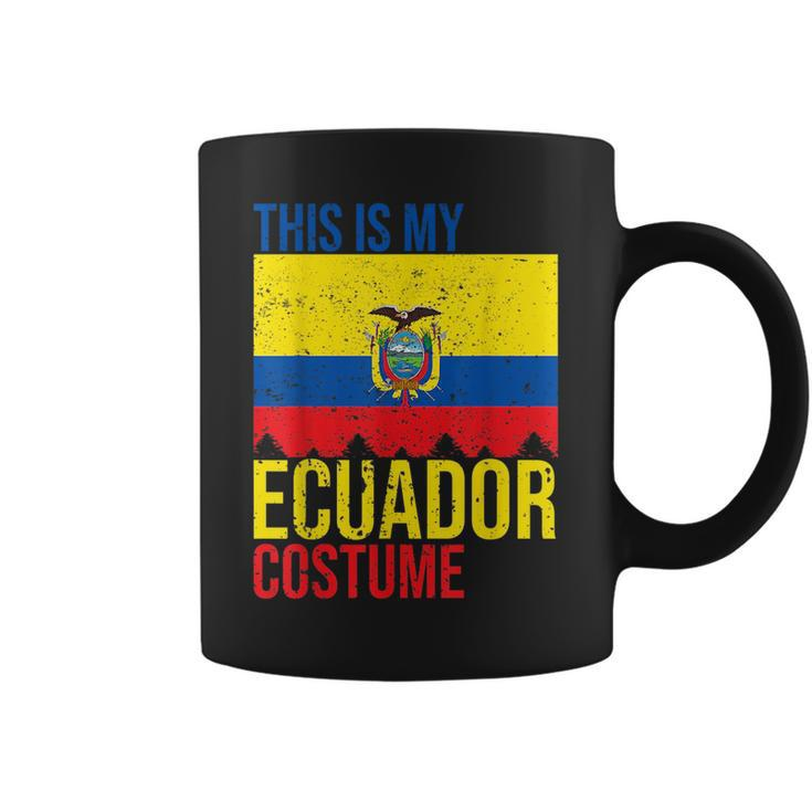 Vintage This Is My Ecuador Flag Costume  For Halloween Ecuador Funny Gifts Coffee Mug