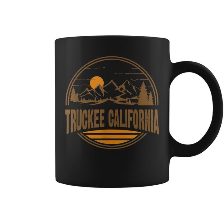 Vintage Truckee California Mountain Hiking Souvenir Print Coffee Mug