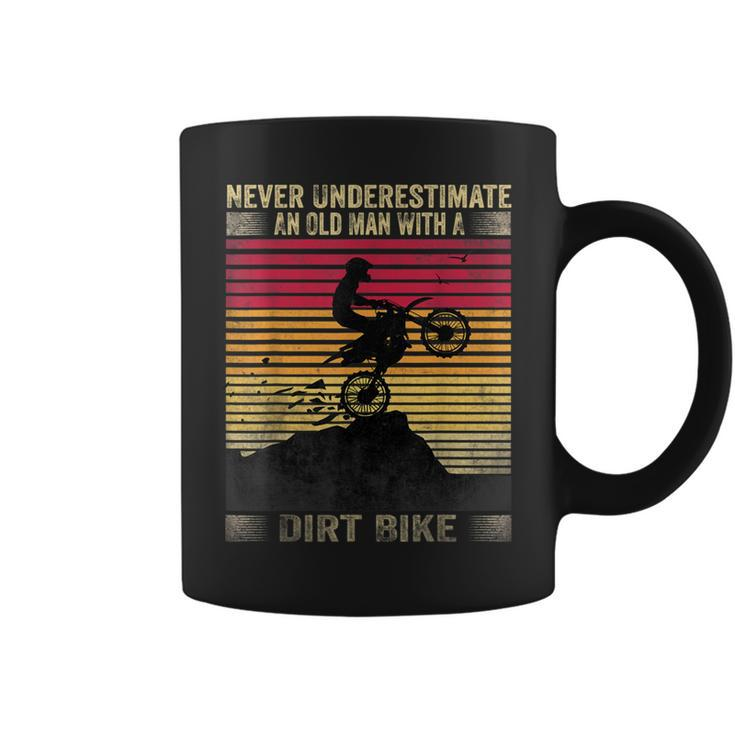 Vintage Never Underestimate An Old Man With A Dirt Bike Coffee Mug