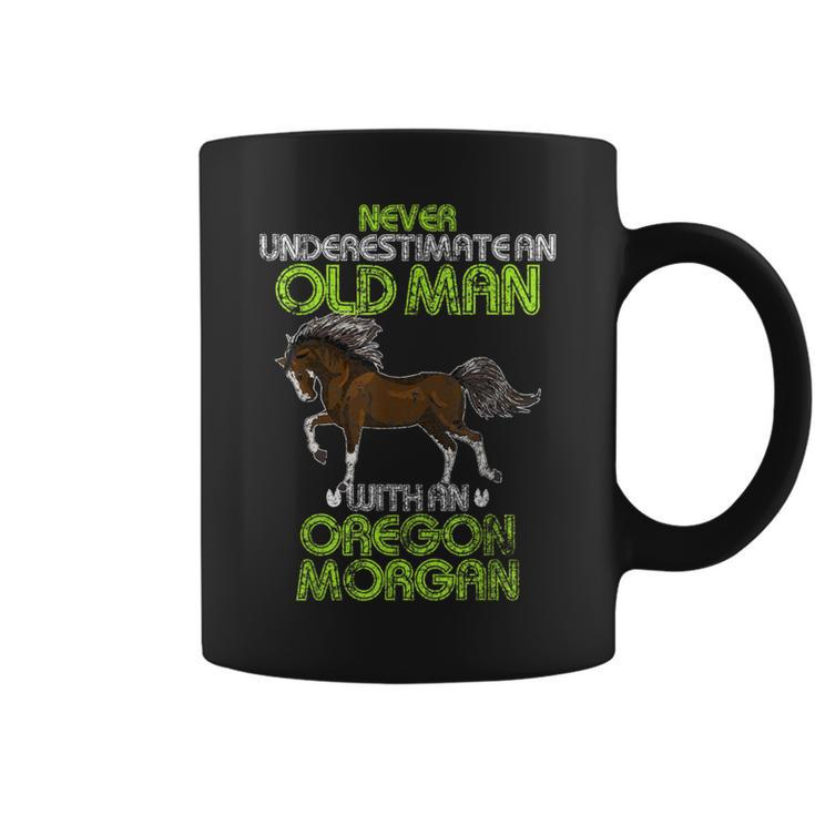 Vintage Never Underestimate An Old Man With A Morgan Horse Coffee Mug
