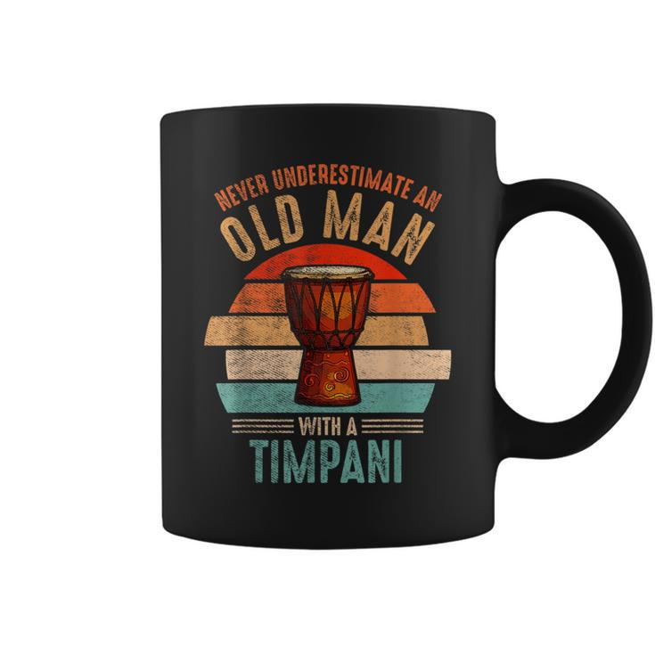 Vintage Never Underestimate An Old Man With A Timpani Coffee Mug
