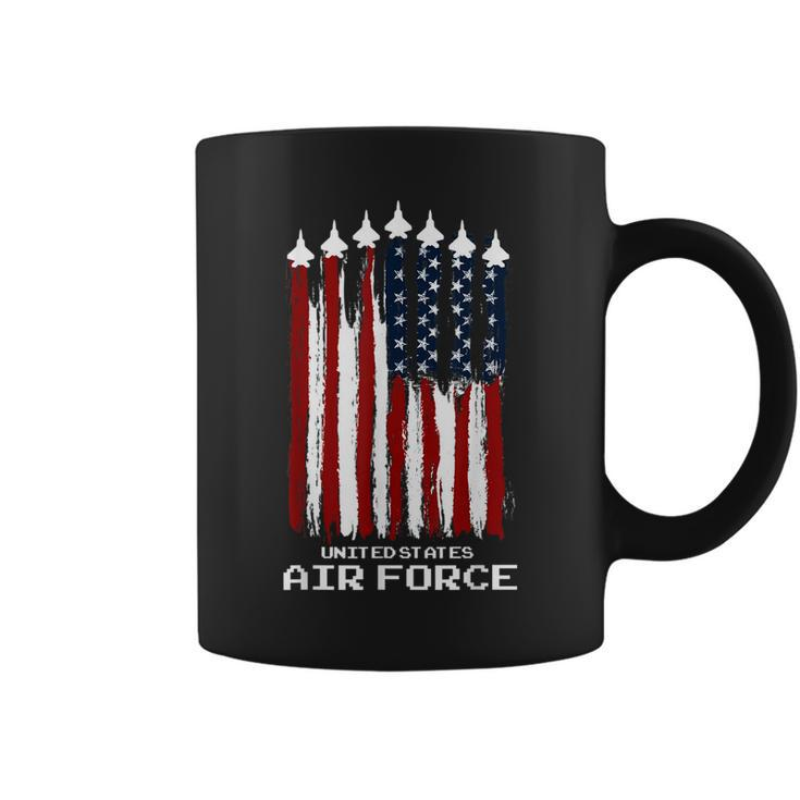 Vintage Us Air Force Veterans Usa American Flag 4Th Of July Coffee Mug