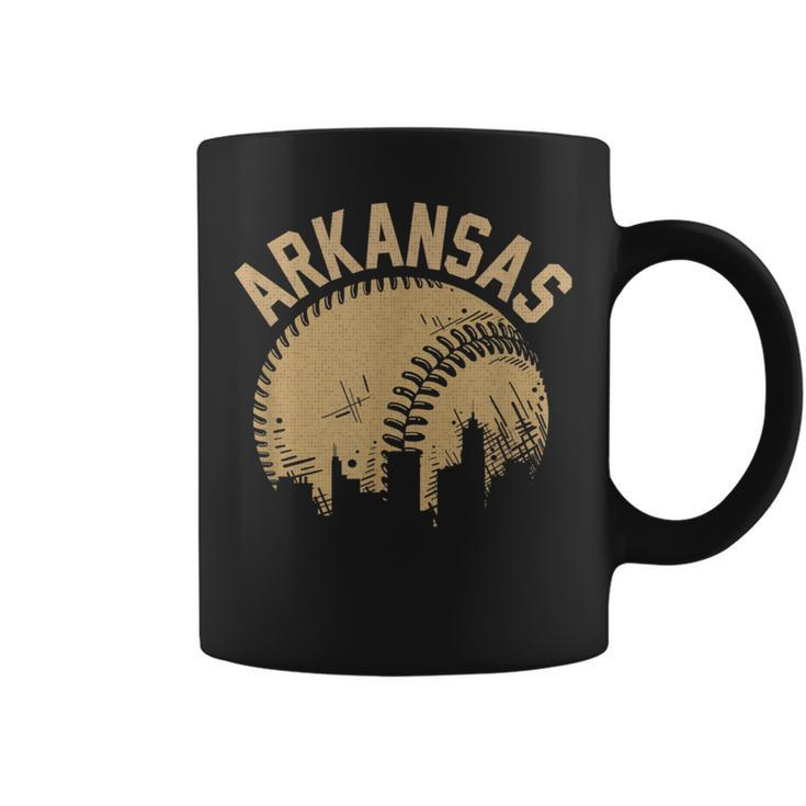 Vintage Usa State Fan Player Coach Arkansas Baseball Coffee Mug