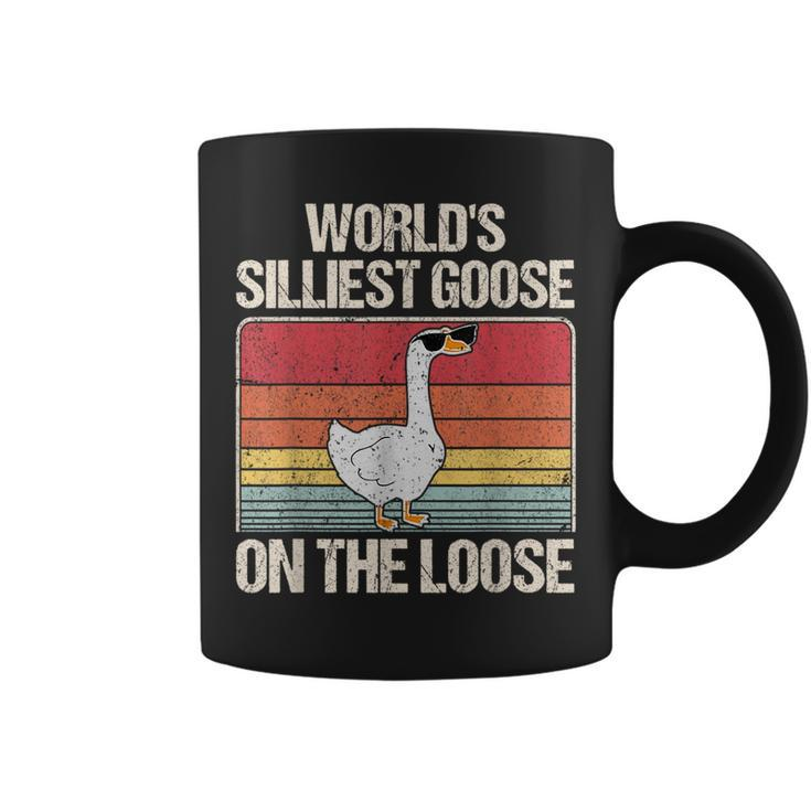 Vintage Worlds Silliest Goose On The Loose Funny Saying  Coffee Mug