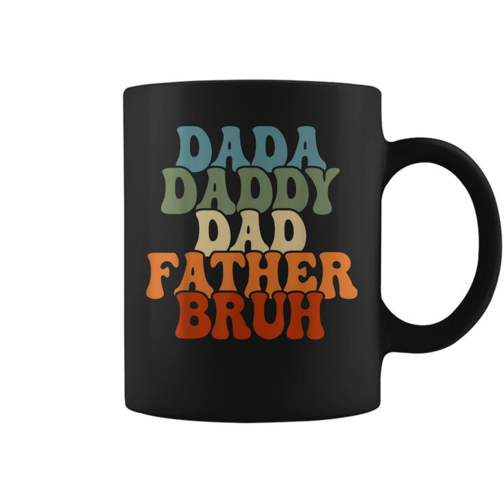 Vintageretro Fathers Day Outfit Dada Daddy Dad Father Bruh Coffee Mug