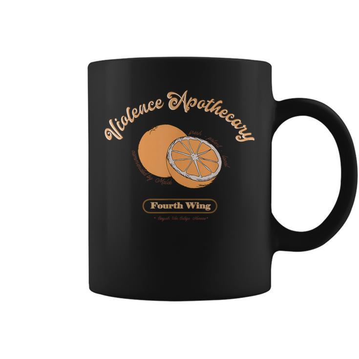 Violence Apothecary Fourth Wing Orange Book Lover Bookish Coffee Mug