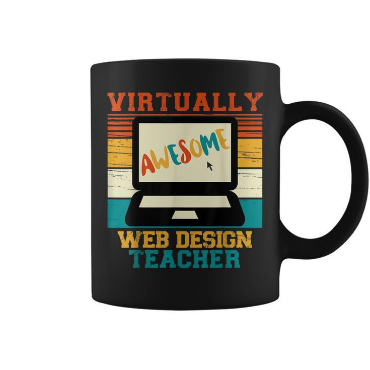 Virtually Awesome Web Teacher Retro Men Coffee Mug