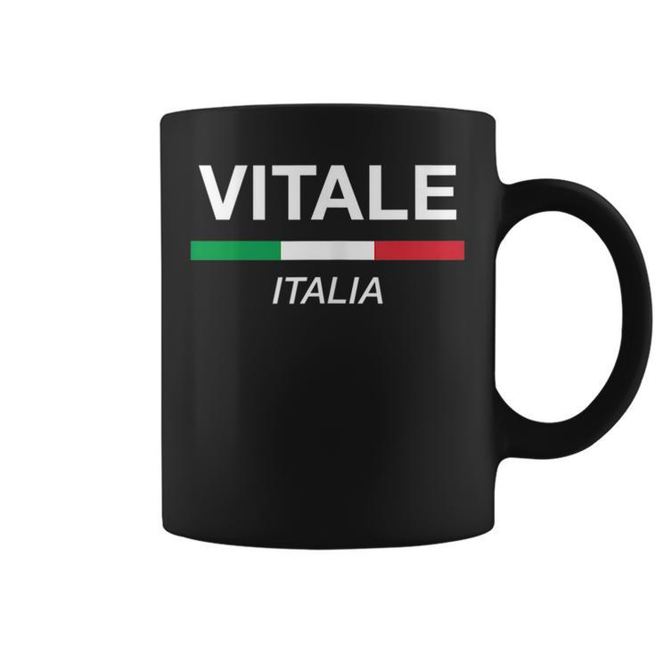 Vitale Italian Name Italy Flag Italia Family Surname  Coffee Mug
