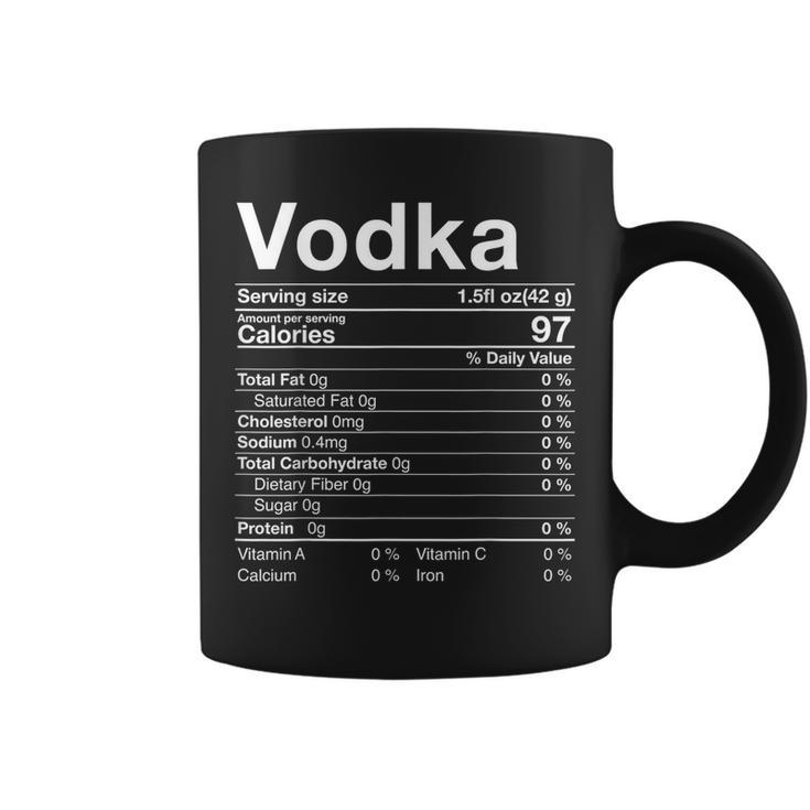 Vodka Nutrition Facts Thanksgiving Drinking Costume Coffee Mug