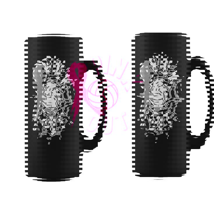 Volleyball Pink Out Pink Ribbon Breast Cancer Awareness Coffee Mug