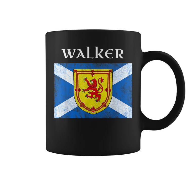 Walker Clan Scottish Name Scotland Flag Coffee Mug