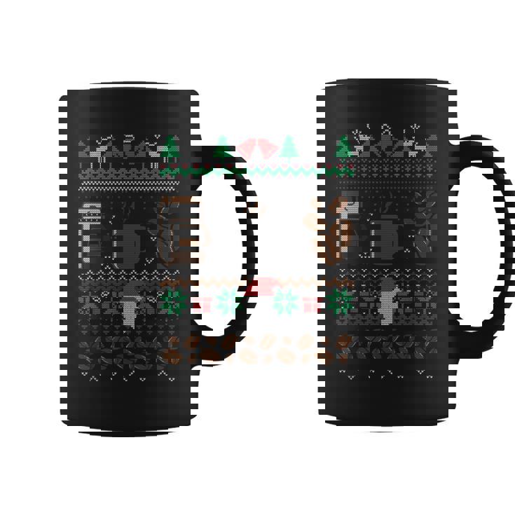 All I Want For Christmas Is Coffee Barista Ugly Sweater Coffee Mug