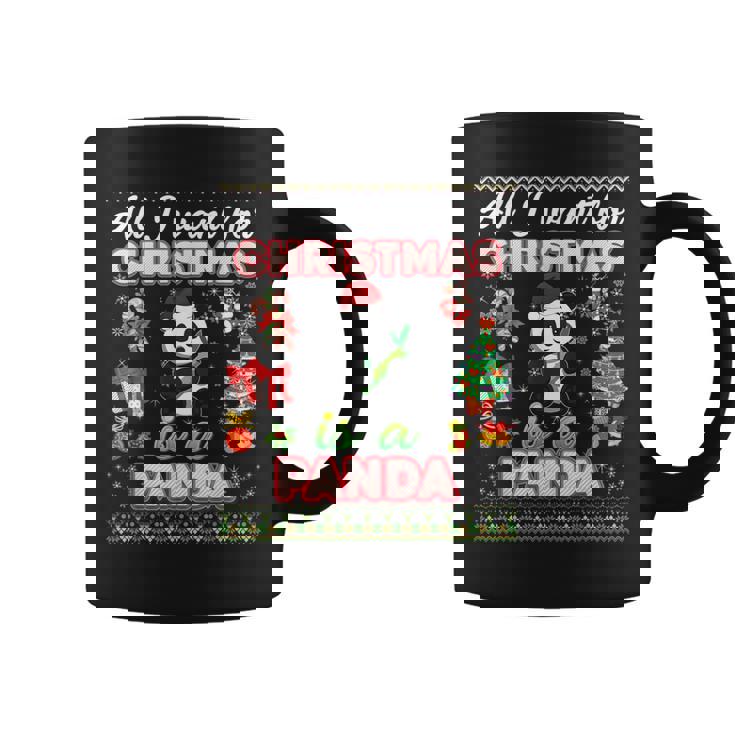 All I Want For Christmas Is A Panda Ugly Sweater Farmer Xmas Coffee Mug