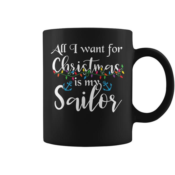 All I Want For Christmas Is My Sailor Party Pajama Outfits Coffee Mug