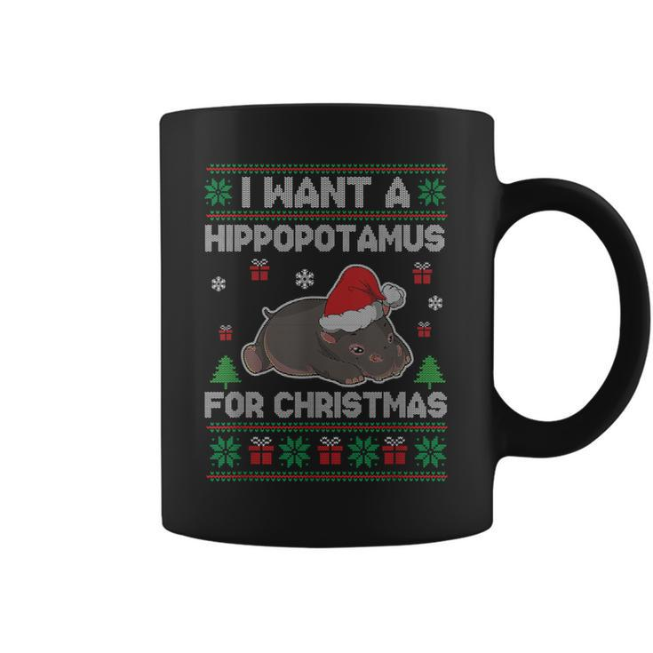 I Want A Hippopotamus For Christmas Ugly Xmas Sweater Hippo Coffee Mug