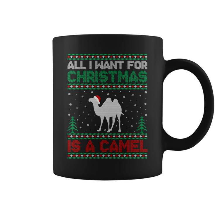 All I Want For Xmas Is A Camel Ugly Christmas Sweater Coffee Mug