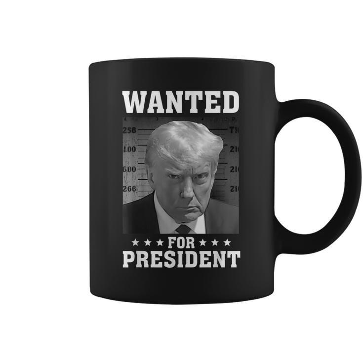 Wanted Donald Trump For President 2024 Usa Flag Vintage Coffee Mug