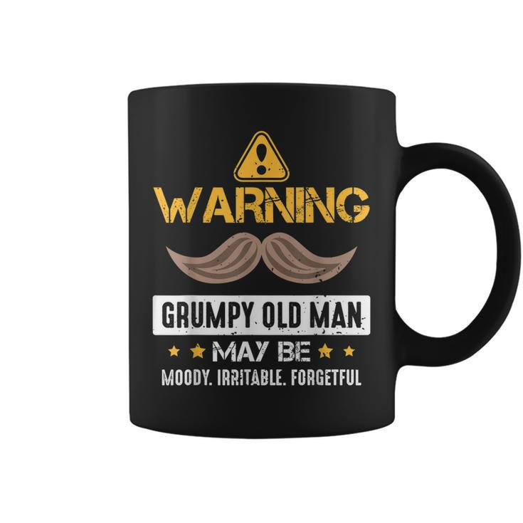 Warning Grumpy Old Man Bad Mood Forgetful Irritable  Coffee Mug