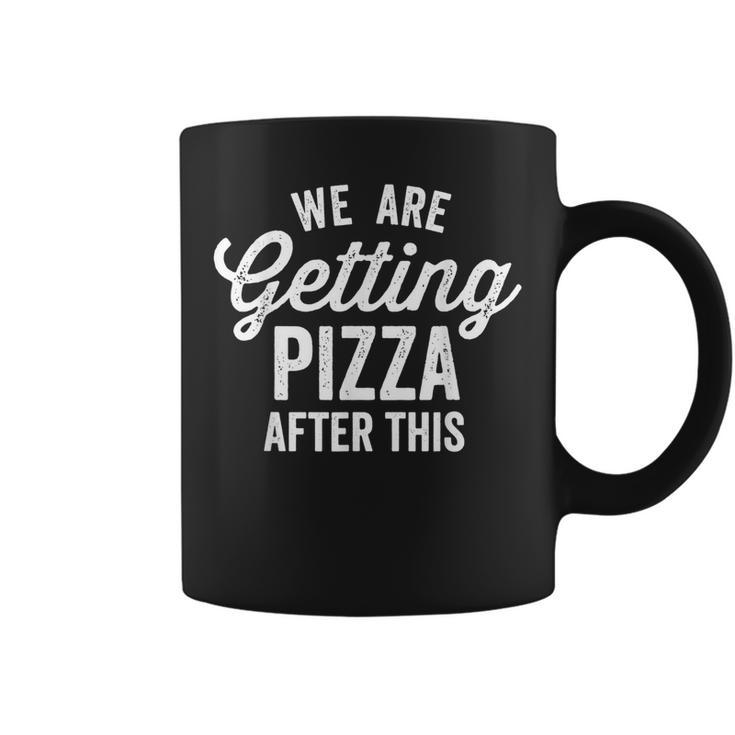 We Are Getting Pizza After This Funny Gym Vintage Retro Dark  Pizza Funny Gifts Coffee Mug