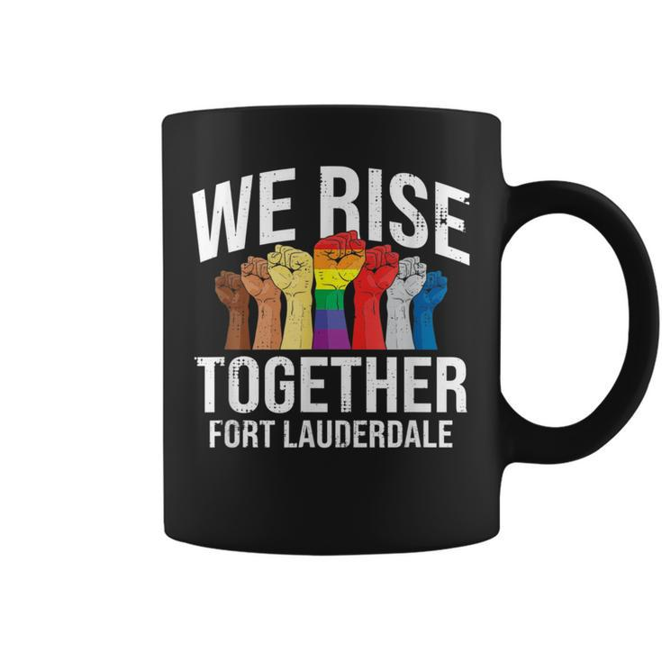 We Rise Together Fort Lauderdale Lgbtq Florida Pride  Coffee Mug