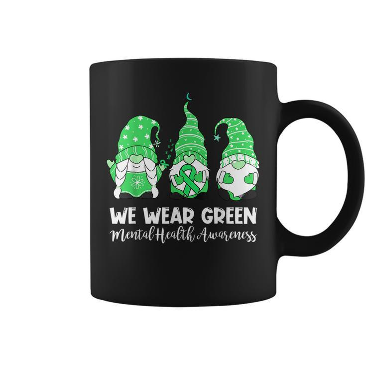 We Wear Green For Mental Health Awareness Mh Gnomes  Coffee Mug