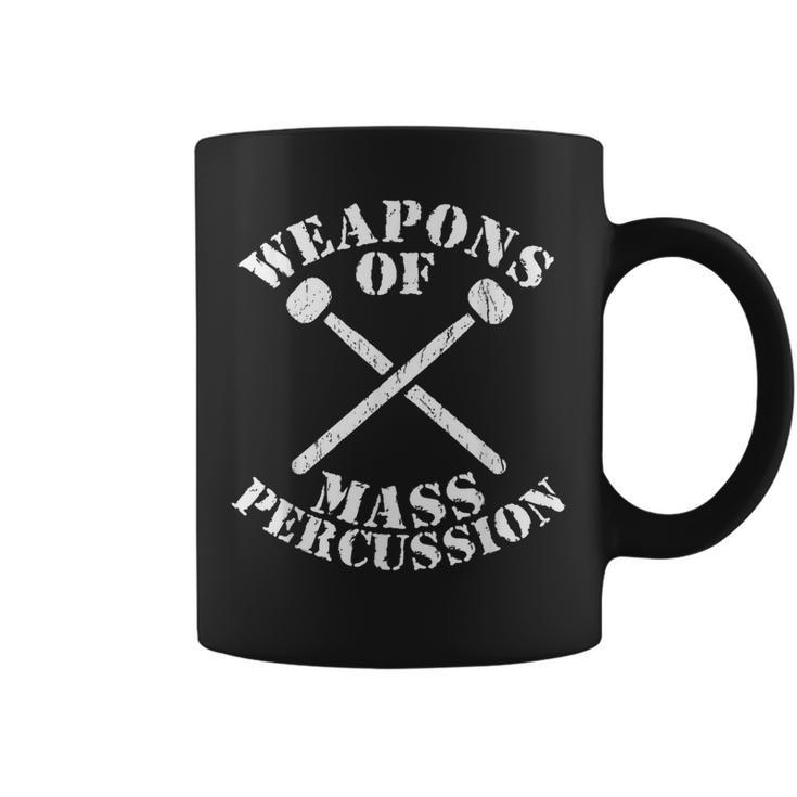 Weapons Of Mass Percussion Drummer Pun Coffee Mug