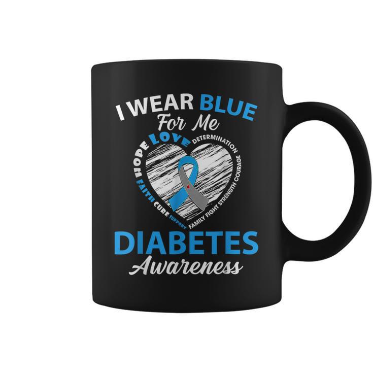 I Wear Blue For Me Type 1 Diabetes Awareness Month Warrior Coffee Mug