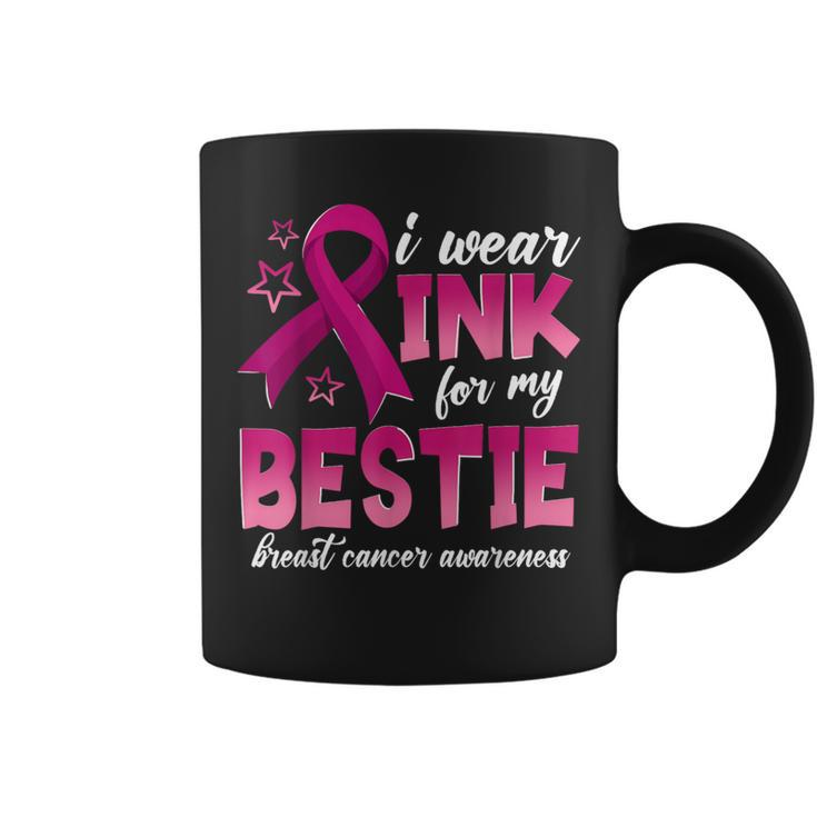 I Wear Pink For My Bestie Breast Cancer Family Matching Coffee Mug