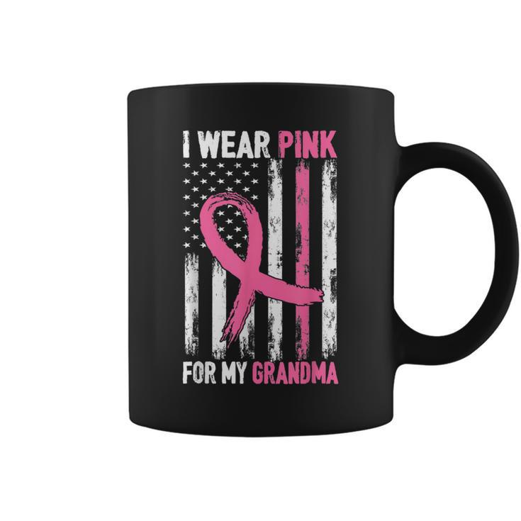 I Wear Pink For My Grandma Breast Cancer Awareness Coffee Mug